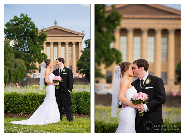 Wedding photography portraits at the Philadelphia Art Museum