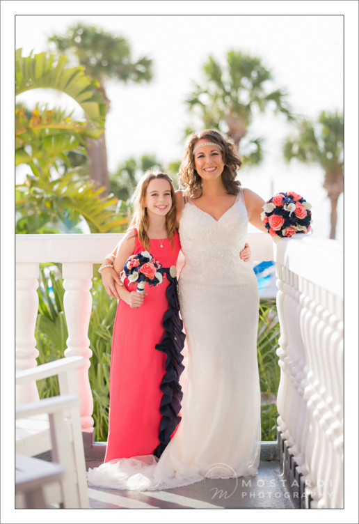 Wedding photography outside of the Don CeSar Hotel in St. Pete beach, Florida.